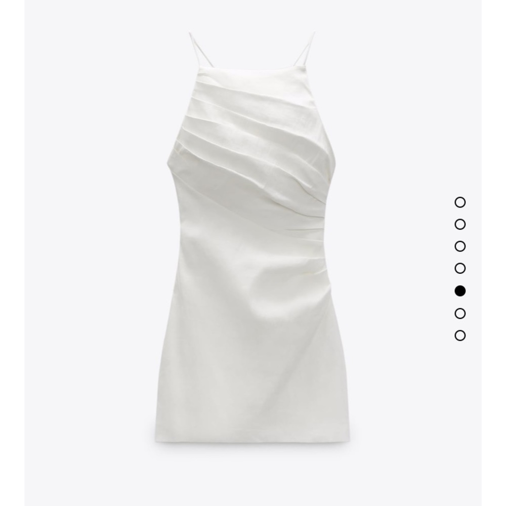 ZARA DRAPED LINEN DRESS
